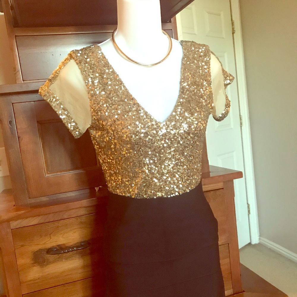 Gold Sequins Bodysuit